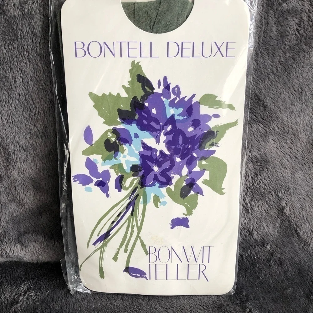 Bontell‎  Deluxe Bonwit Teller sheer  waist sandal foot pantyhose Jade size B